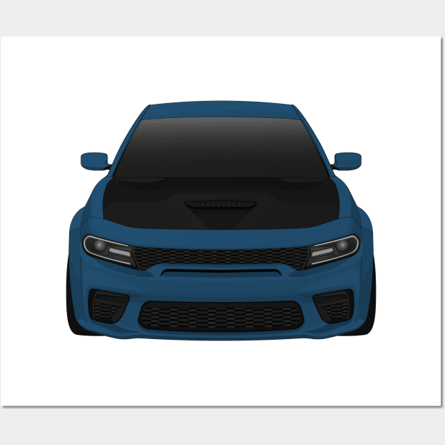 Charger Widebody Frostbite + black hood Wall Art by VENZ0LIC